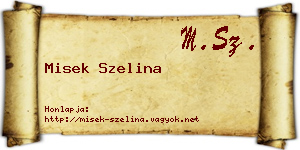 Misek Szelina névjegykártya
